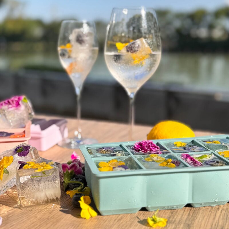 Modern House Ice isform for 8 store isbiter blå