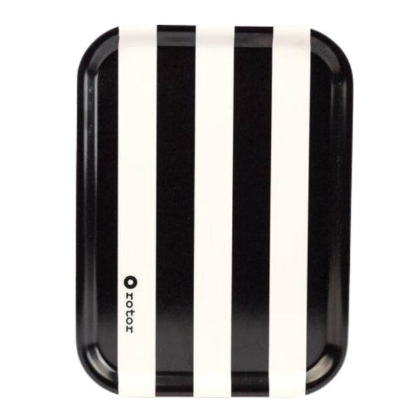 Rotor Design Stripes serveringsbrett 27x20 cm svart/hvit