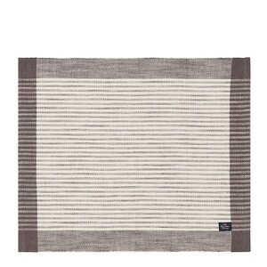 Lexington Stripet bordbrikke ribbed 40x50 cm mørkgrå/hvit