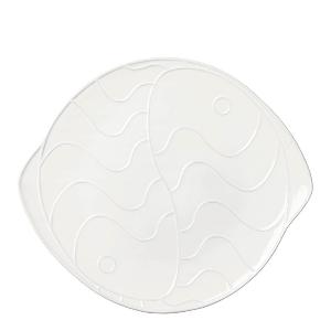 Broste Copenhagen Pesce tallerken fisk 30,6x34,6 cm hvit