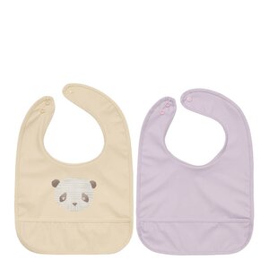 OYOY Lun Lun panda smekke 34x27 cm 2 stk Vanilla/Lavender