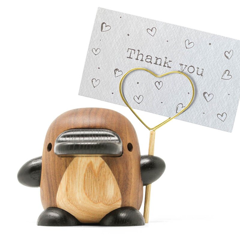 FableWood Perry nebbdyr trefigur 8 cm ask/valnøtt