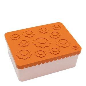 Blafre Matboks i plast treroms 7x14x19 cm Blomst oransje/rosa