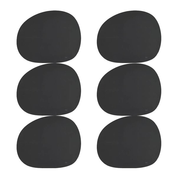 Aida RAW bordbrikke silikon 41×33,5 cm 6 stk svart