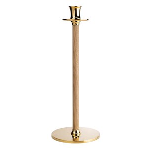 Hilke Alto Basso lysestake L 40 cm messing/eik