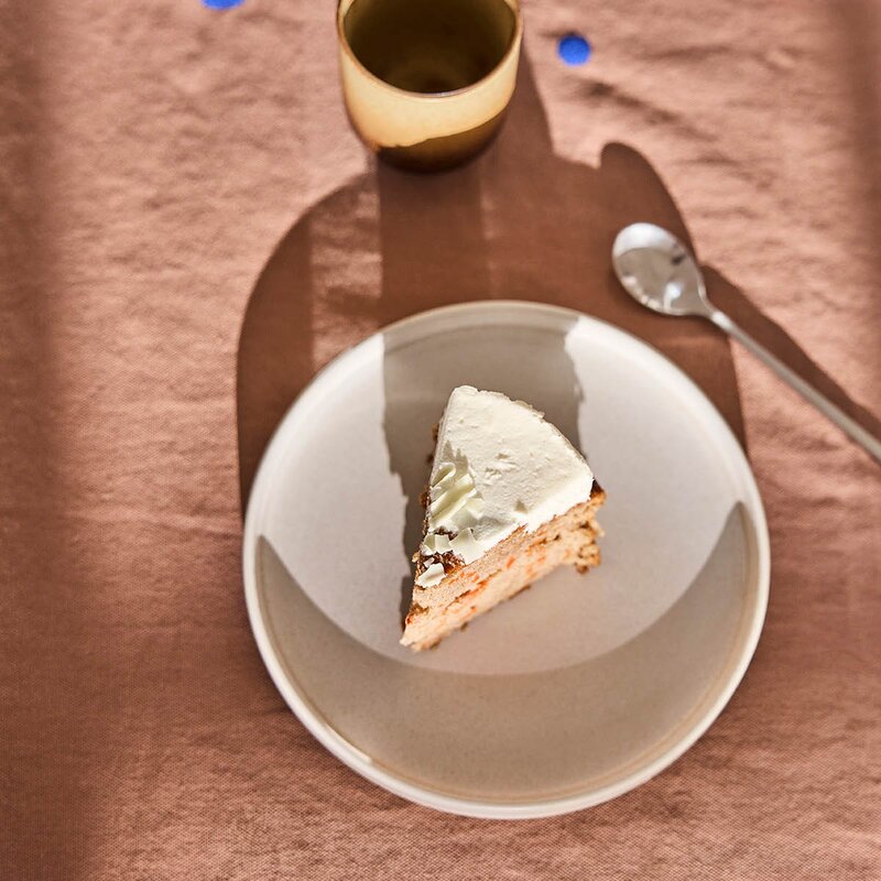 OYOY Nori bordduk 260x140 cm Terracotta Optic blue