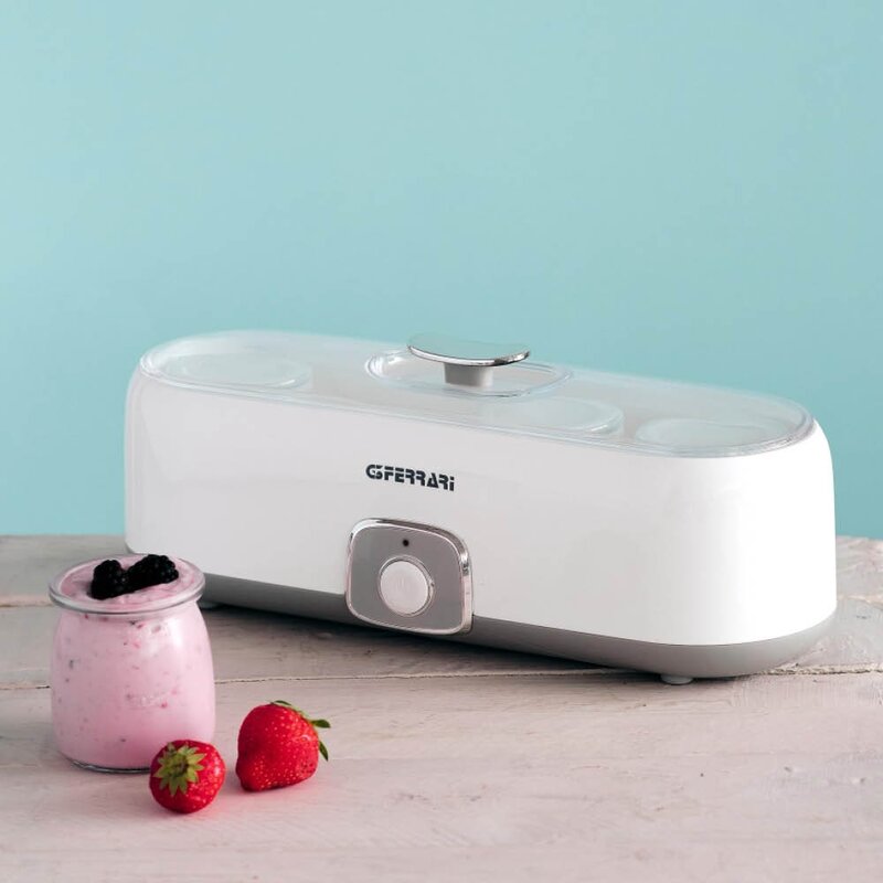 G3 Ferrari Fermento 4 yoghurt maker med 4 glass hvit