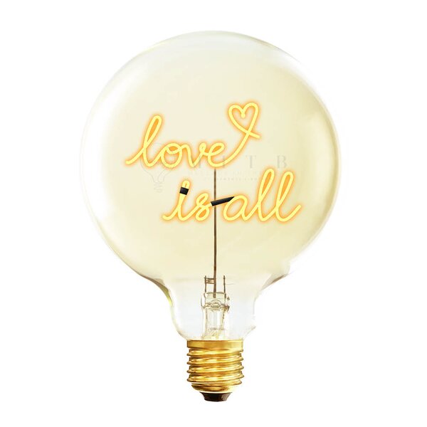 Elements Lighting MITB lyspære LED 17 cm Love Is All ravfarget