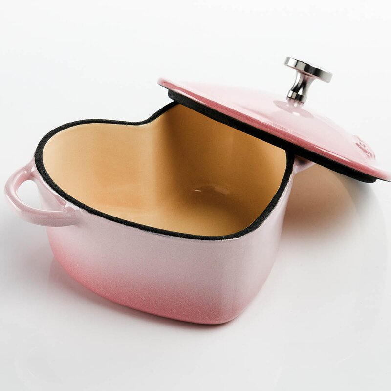 Sabor Mini støpejernsgryte hjerteformet 22 cl blush pink