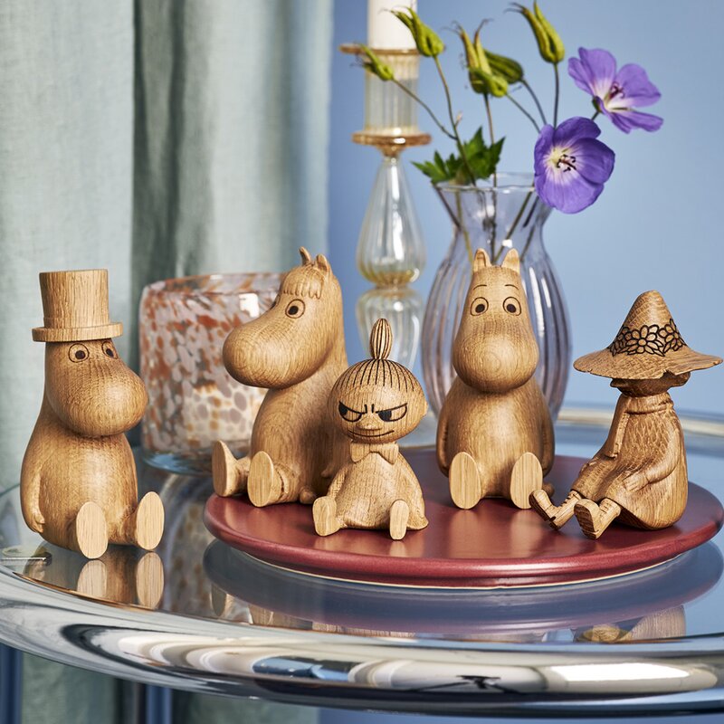 Moomin Mummi trefigur Snorkfrøken 10 cm eik