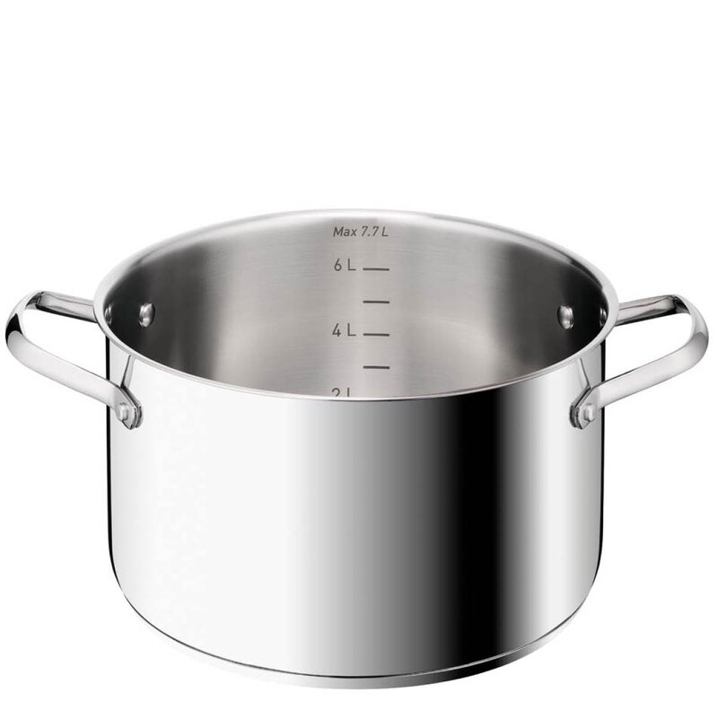 Tefal Emotion Plus SS Uncoated XL gryte med lokk 7,7 L