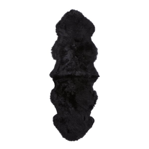 Natures collection A/S Saueskinn new zealand lang ull 160 cm black