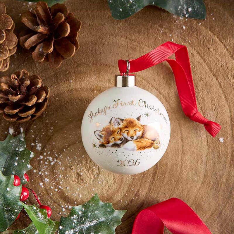 Royal Worcester Wrendale Designs julekule Baby-s First Christmas 2026