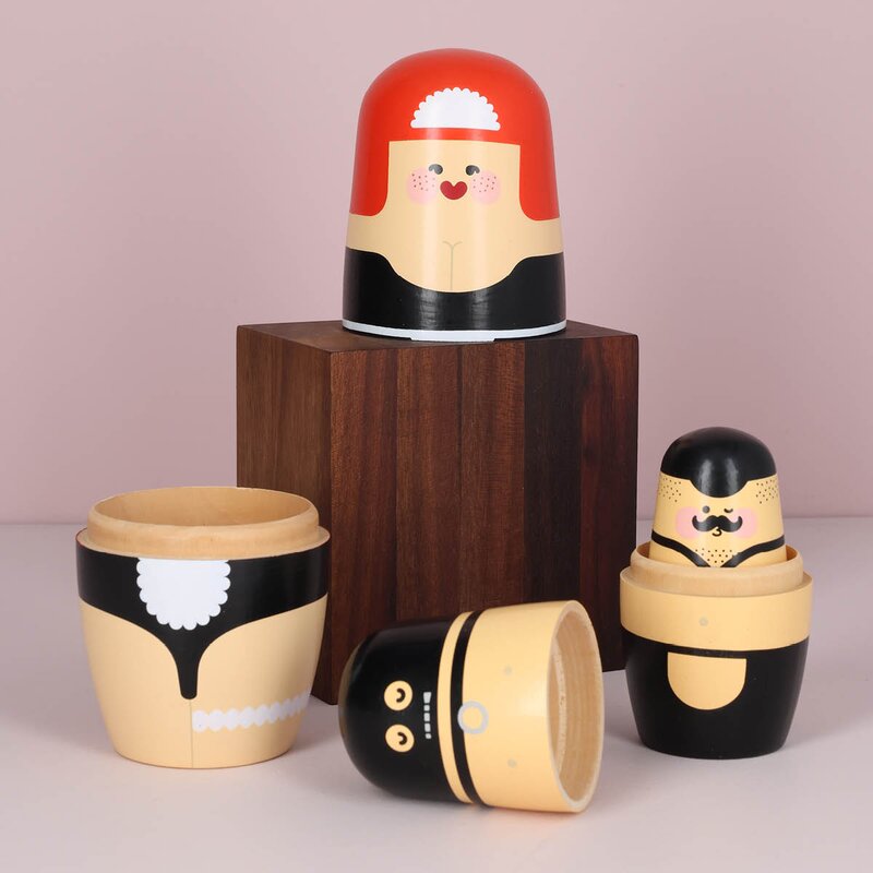 Spring Copenhagen Babushka Sexy Expressions trefigur 3 stk kirsebærtre