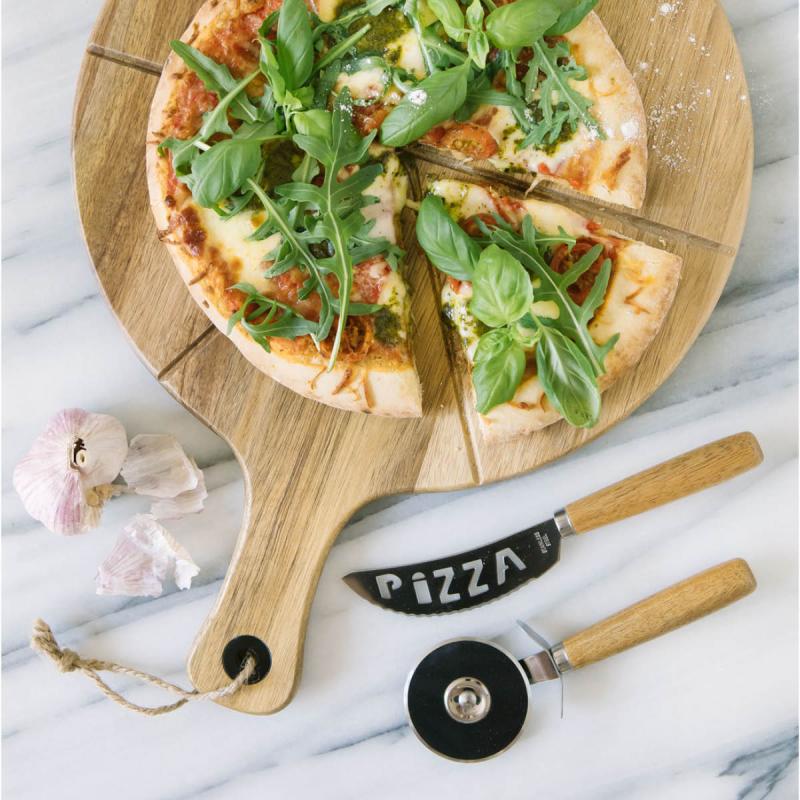 Dorre Pino pizzasett kniv og kutter rustfritt stål