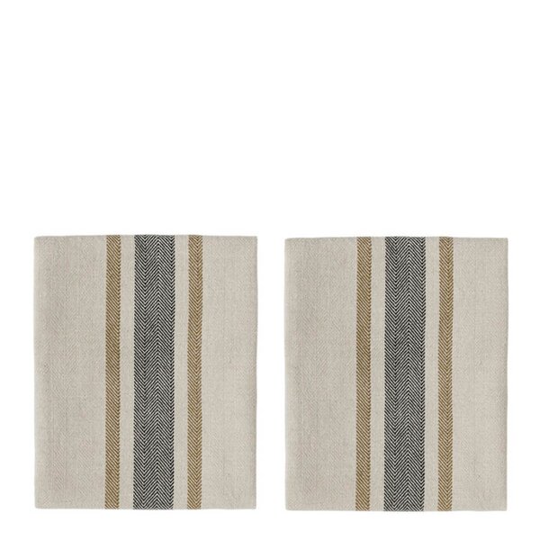 OYOY Linu serviett 45x45 cm 2 stk black