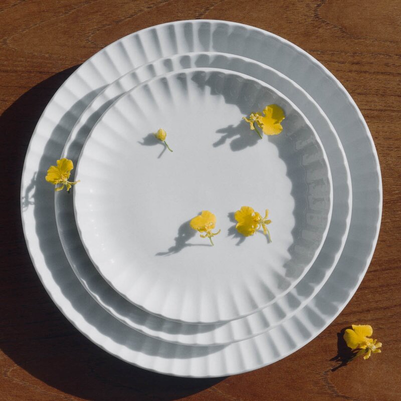 Georg Jensen Bernadotte coupe asjett 19,5 cm hvit