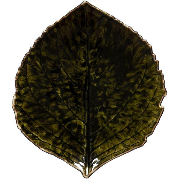 Costa Nova Riviera asjett hortensia 17x15 cm mørkegrønn/svart
