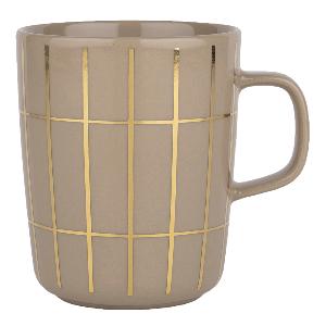 Marimekko Tiiliskivi krus 25 cl brun/gull