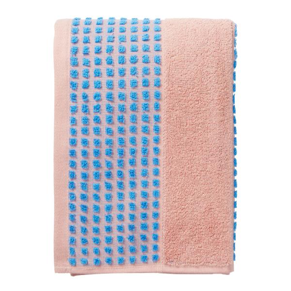 Juna Check håndkle 50x100 cm soft pink/blå