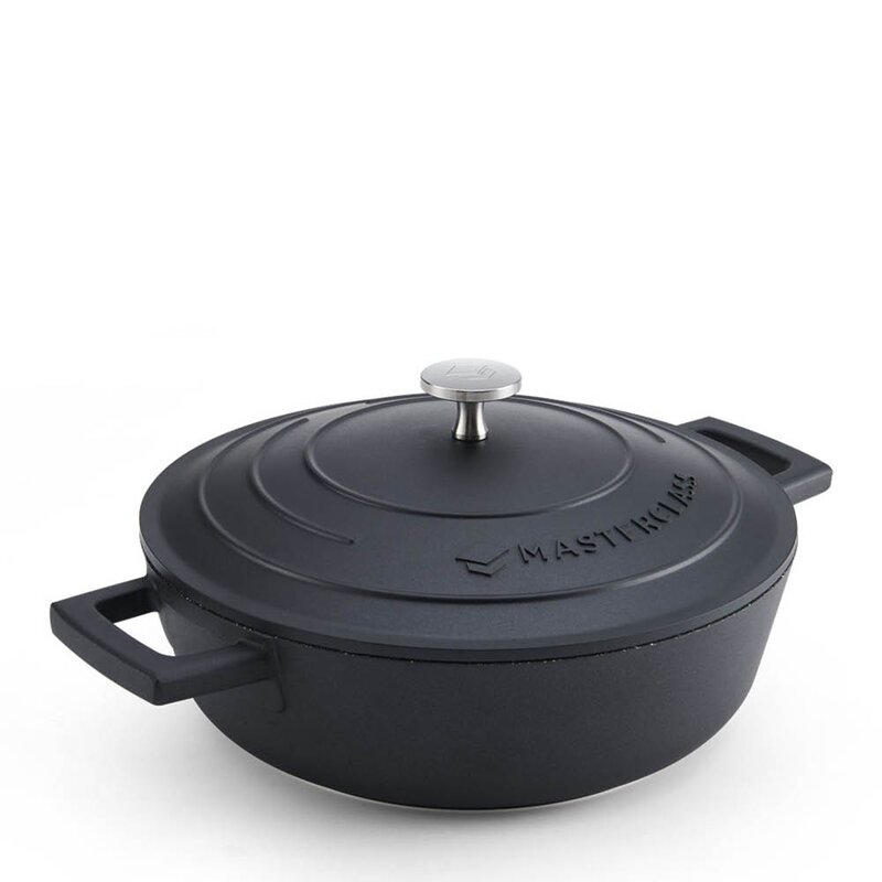 MasterClass Cast Aluminium lav gryte 2,5L svart