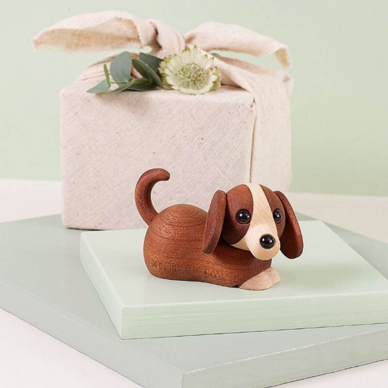 Spring Copenhagen Jojo Valp trefigur 5 cm mahogni