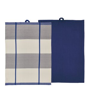 Södahl Blocks kjøkkenhåndkle 50x70 cm 2 stk royal blue