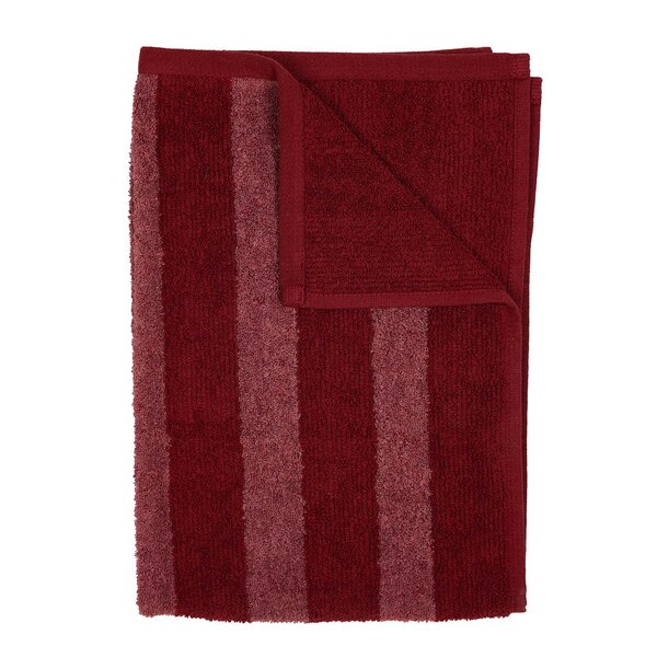 Fondaco Stripe håndkle 50x70 cm rød