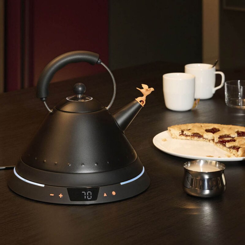 Alessi MG32 vannkoker 1,5L svart/oransje