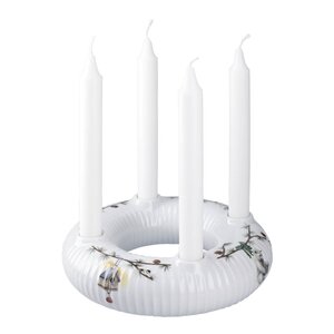 Kähler Hammershøi Christmas adventsstake 21,5 cm hvit m/dekor