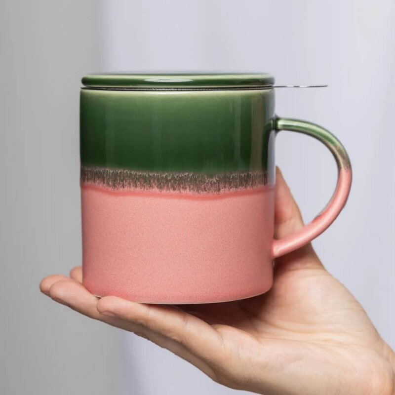 Tranquillo Industrial kopp med tesil og lokk 41 cl grønn