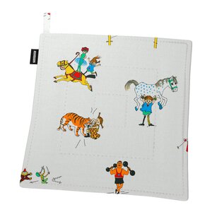 Arvidssons Textil Pippi på cirkus gryteklut hvit