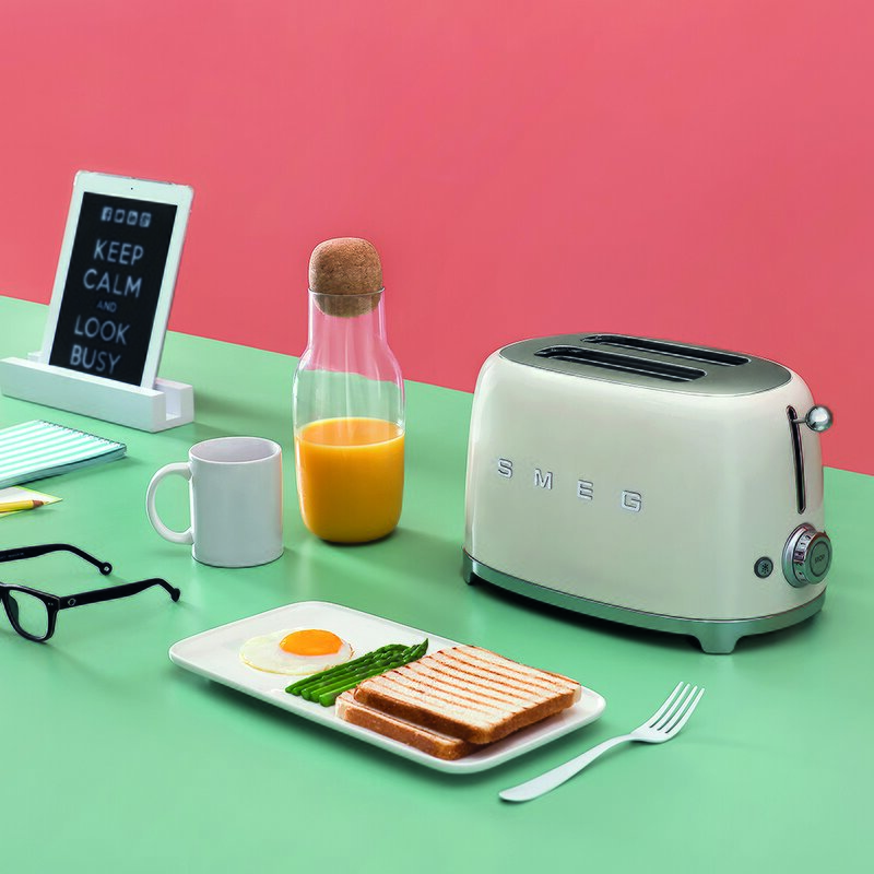 SMEG Brødrister TSF01 2 skiver creme