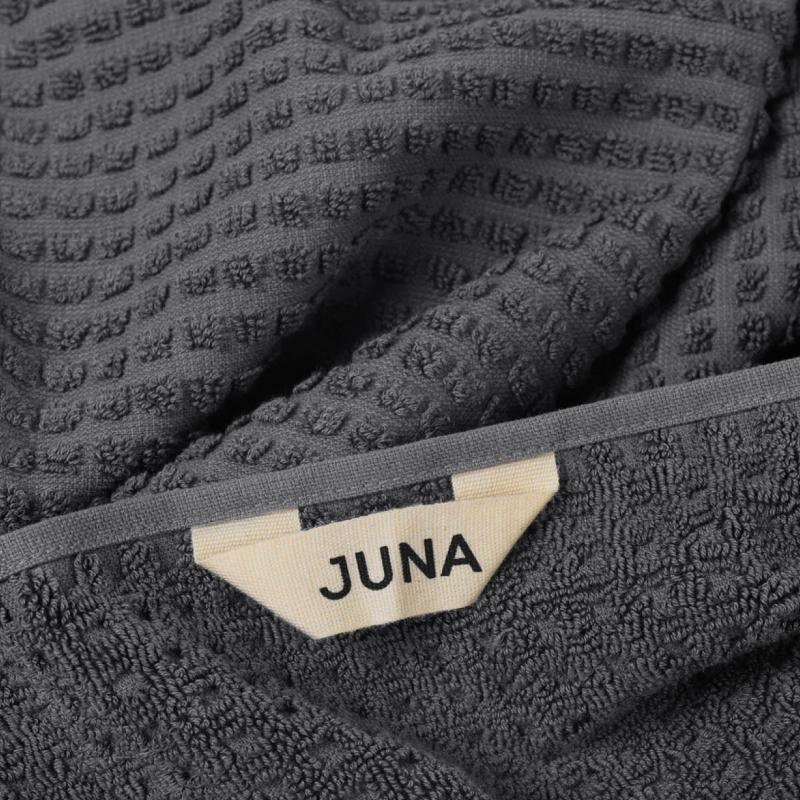 Juna Check håndkle 70x140 cm mørk grå