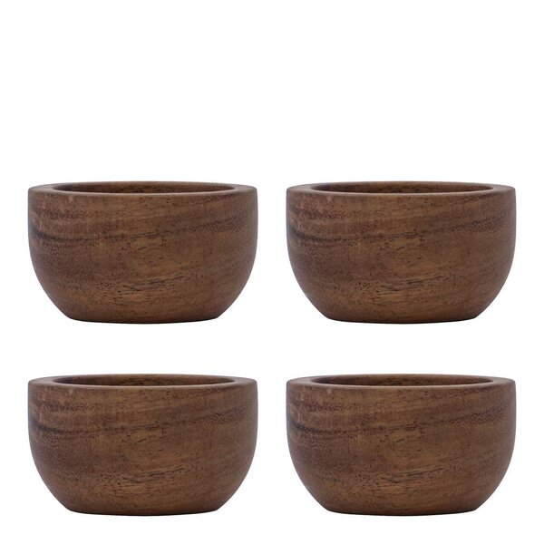 House Doctor Wood eggeglass 5x3 cm 4 stk natur