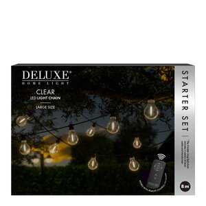 DeluxeHomeart LED lyslenke startsett stor 8 m klar