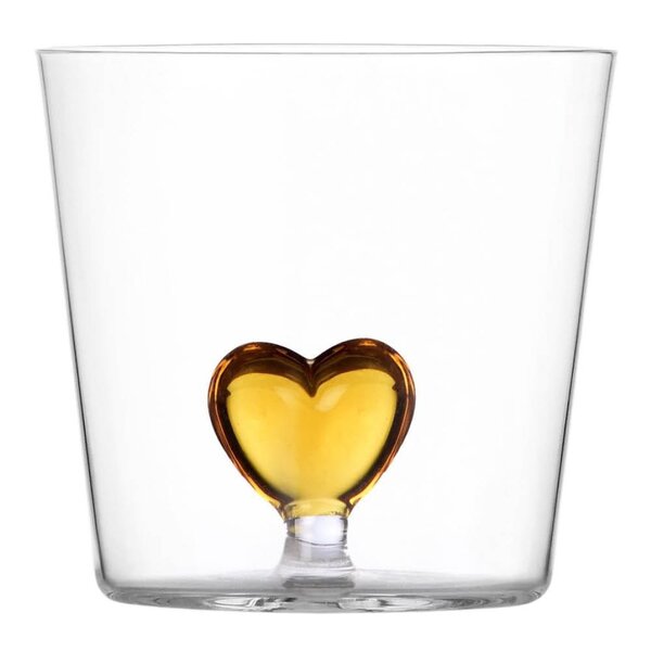 Ichendorf Milano Cuore vannglass 35 cl hjerte gul