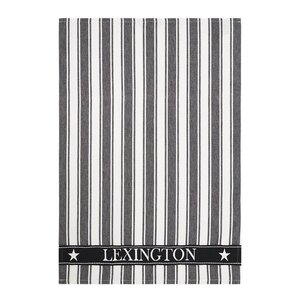 Lexington Icons stripet kjøkkenhåndkle m/vaffelstruktur 50x70 cm svart/hvit