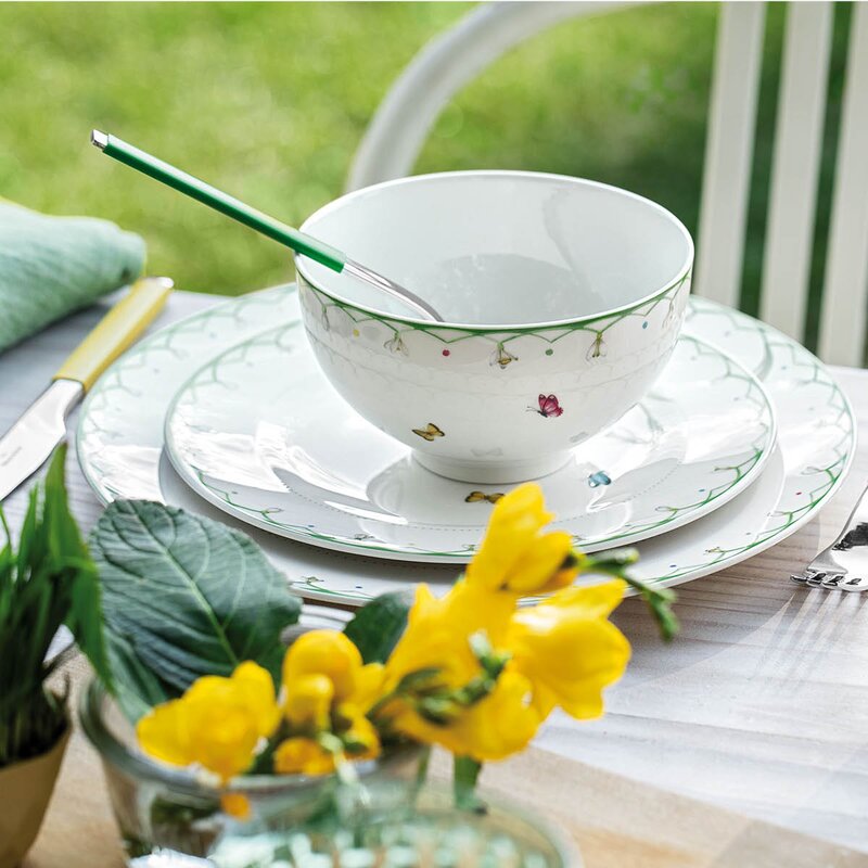Villeroy & Boch Colourful Spring skål 13,8 cm hvit/grønn