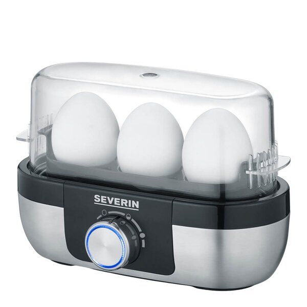 Severin Eggekoker EK3163  med elektronisk kontroll 3 egg svart