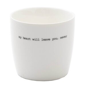 Sögne Home Krus my heart will leave you never 30 cl hvit