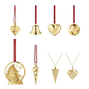 Georg Jensen Jul 2025 komplett ornamentsett 8 deler gull