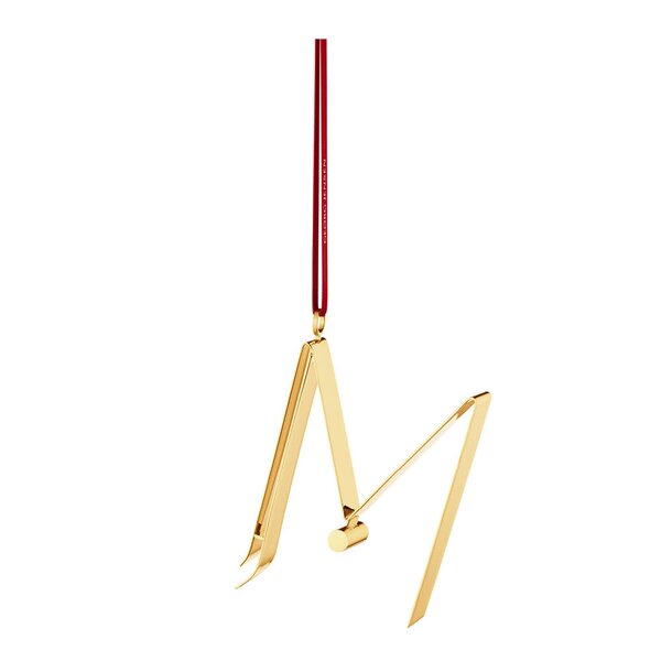 Georg Jensen Ornament pyntebokstav M gull