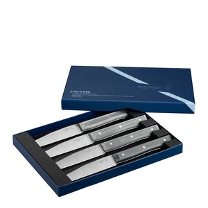 Opinel Table Bois bestikksett 4 deler Facette mikrotannet grå