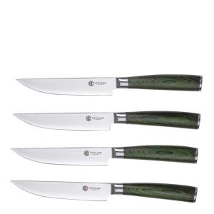 Hexclad Hybrid biffknivsett 4 deler skogsgrønn