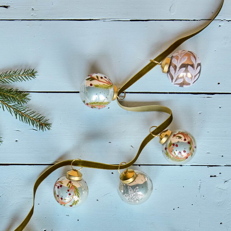 House Doctor Antico julepynt 4 stk lyseblå