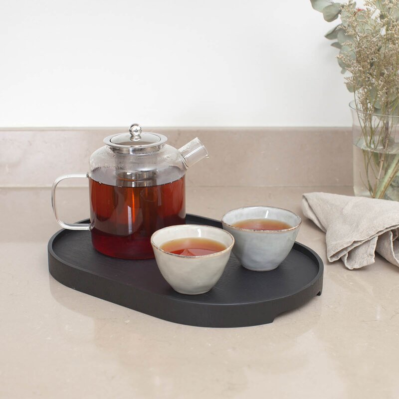 Bosign CurveLine serveringsbrett anti-slip 39x26 cm svart