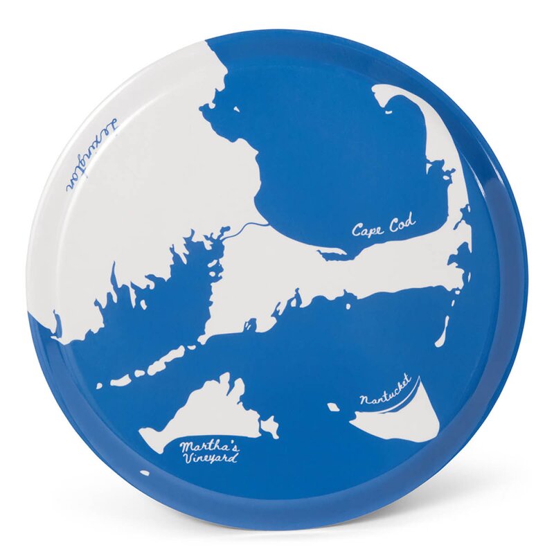 Lexington Serveringsbrett laminert dobbelsidig blå/hvit