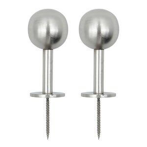 House Doctor Ball knagg 4 cm 2 stk sølvfinish