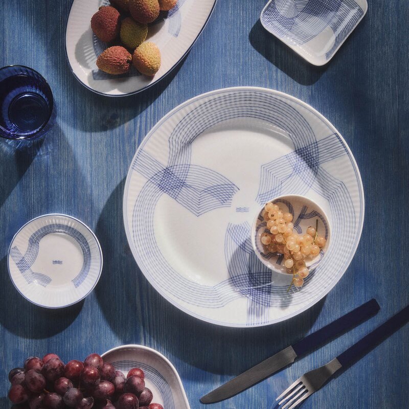 Royal Copenhagen MOTIF tallerken 27 cm blå/hvit